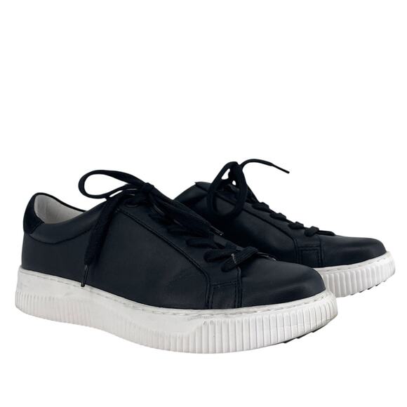Söfft Fianna Black Leather Sneakers Women’s 8.5  Platform Comfort Lace-Up Shoes - Picture 1 of 8